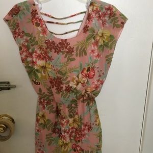 Knee length floral dress. good condition